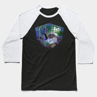 LoFi Rainy Night Sunroom Baseball T-Shirt